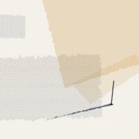 Wit PLA-breisel met scheef okergeel licht en zonnewijzerprofiel — Kato Herbots, Brons Design Research HvdV 2026